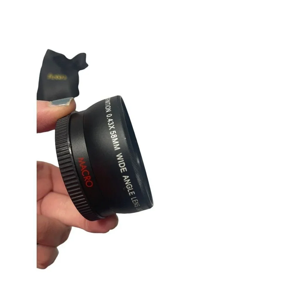 Wide Angle High Definition Lens with Macro Black 58mm W/ Focus Pouch